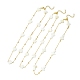 3 Uds. Conjunto de collares de cadena de eslabones con cuentas de concha natural de 3 estilos con cadenas de cable doradas de latón NJEW-TA00120-1