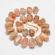 Natural Sunstone Nuggets Beads Strands G-M243-01B-2