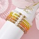 Set di braccialetti elasticizzati con perline in vetro BJEW-JB09677-03-2