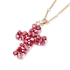 Sparkling Cross Pendant Necklace for Women NJEW-TA00015-2