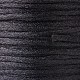 ポリエステルコード  サテンラテイルコード  diyの中国の結び目  ブラック  2mm  約49.21ヤード（45m）/ロール OCOR-CJC0001-02A-01-2