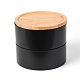 12.1x14層の積み重ね可能なジュエリーボックス  木製の箱  円形の  ブラック  135cm  内径：{1}mm OBOX-G014-01B-1