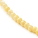 Natural Shell Round Beads Beaded Necklaces NJEW-JN03640-02-4
