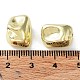 めっき合金ビーズラック  ナゲット  ゴールドカラー  14x12~13x8~9mm  穴：1.6mm PALLOY-Q458-19G-3