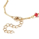 Creazione di braccialetti con catena di perle di vetro AJEW-JB01150-09-3