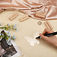 Ensemble de marque-places en acrylique transparent et porte-cartes en bois ODIS-WH0038-60-4