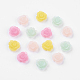 Mixed Color Frosted Resin Flower Cabochons X-CRES-S001-M-1