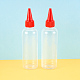 BENECREAT 15 Pack 3.4 Ounce(100ml) Clear Tip Applicator Bottle Plastic Glue Bottle Liquid Dropper Filling Bottles with Red Tip Caps - Good for DIY Crafts Art Painting DIY-BC0010-14-6