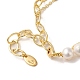 Bracelets en perles d'aigue-marine et de perles naturelles BJEW-C051-49G-3