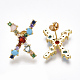 (Jewelry Parties Factory Sale)Brass Micro Pave Cubic Zirconia Ear Studs EJEW-S201-41X-1