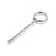 304 Stainless Steel Split Key Ring Clasps X-STAS-L226-009A-1