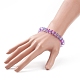 7 pièces 7 couleurs bling verre rond perlé bracelets extensibles ensemble pour les femmes BJEW-JB08993-3