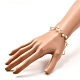 Bracelet tressé en perles naturelles pour fille femme BJEW-JB06830-02-3