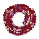 Imitano i fili di perle di vetro smerigliato bicono di cristallo austriaco GLAA-F029-TM2mm-A27-2