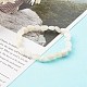 Bracelets extensibles en perles de pierre de lune blanche naturelle pour enfants X-BJEW-JB06250-02-2