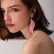 Fabrication de boucles d'oreilles en cuir à carreaux bricolage DIY-NB0001-90-7