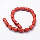 Synthetic Grass Coral Barrel Beads Strands CORA-E030-12-2