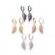 Brass Cubic Zirconia Hoop Earrings EJEW-O084-05-1