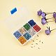 Pandahall elite 1 petite boîte environ 3500 pièces 8 couleurs mélangées perles de clairon en verre doublées d'argent pour la fabrication de bijoux SEED-PH0008-02-6