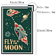 CREATCABIN Retro Metal Tin Sign Fly Me to The Moon Vintage Tin Sign Wall Decor for Home Bar Pub Cafe Farmhouse AJEW-WH0157-029-2