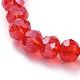 Bracelets extensibles en perles de verre rondelles à facettes BJEW-JB04991-04-3
