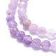 Chapelets de perles en jade lilas naturel G-P457-A02-01-2