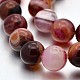 Natural Banded Agate Round Bead Strands G-E235-13-1