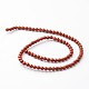 Brins ronds de perles de jaspe rouge naturel G-J346-21-4mm-2