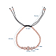 Nylon regolabile bracciali intrecciati cavo di perline BJEW-JB04969-02-2