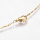 Eco-Friendly Rack Plating Brass Necklace Making X-MAK-G002-07G-FF-4