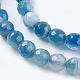 Chapelets de perles en agate à rayures naturelles X-G-G581-6mm-05-3