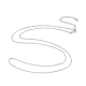 Колье-цепочка из стерлингового серебра с родиевым покрытием и плоским тросом NJEW-A011-01A-P-2