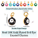 Beebeecraft 50Pcs 10 Colors Evil Eye Charms Round Enamel Evil Eye Pendant 18K Gold Plated Lucky Eye for DIY Jewelry Earring Necklace Craft Making KK-BBC0003-66-2