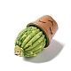 Pendenti in resina vegetale verde vaso di cactus CRES-B014-03-3