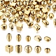 Fashewelry100pcs10スタイルuvメッキアクリルヨーロピアンビーズ  ミックス型  黄金メッキ  13~21x14.5~21x9~18.5mm  穴：5~6mm  10個/スタイル PACR-FW0001-01-2