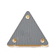 三角形のアクリルミラーにラインストーンを縫い付けます  衣料品アクセサリー  マルチ連リンク  ゴールド  14x16x1.3mm  穴：1.2mm MACR-G065-02B-05-2