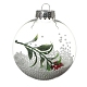 透明なプラスチックの充填可能なボールペンダントの装飾  クリスマスツリーの吊り下げ飾り  ラウンド  98x125mm XMAS-PW0002-04C-1