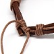 Bracelet unisexes en cuir et cordon ciré de style décontracté à la mode X-BJEW-L298-M-4