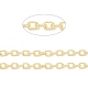 Rack Plating Brass Textured Cable Chains CHC-B021-01G-2