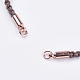 Braided Cotton Cord Bracelet Making MAK-I006-06RG-2