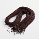 Eco-Friendly Waxed Polyester Cord Necklace Makings YC-L001-04-1