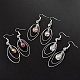 Teardrop Glass Beads Dangle Earrings EJEW-JE01774-1