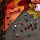 Superfindings 160 pièces 4 couleurs breloques de crâne turquoise synthétique 14.5x6.5x6mm breloques de tête de squelette perles de décoration sur le thème d'Halloween avec boucle pour la fabrication de bijoux artisanaux G-FH0001-76-2