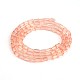 Faceted Cuboid Transparent Glass Bead Strands GLAA-J081-A16-2