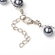 Collane di perle di vetro in ottone da donna alla moda NJEW-JN00845-02-4