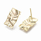 Brass Stud Earring Findings KK-R132-057-NF-2