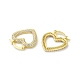 Rack Plating Brass Hollow Heart Hoop Earrings with Cubic Zirconia EJEW-Q786-07G-2