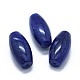 Synthetische blaue Wassermelone Stein Glas zwei halbe Perlen gebohrt G-G795-11-01A-1
