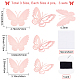 Creatcabin 3sets 3d papillon pvc miroirs stickers muraux DIY-CN0001-86A-2