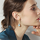 12 paires de boucles d'oreilles à levier en forme de larme en verre de 12 couleurs EJEW-AB00002-4